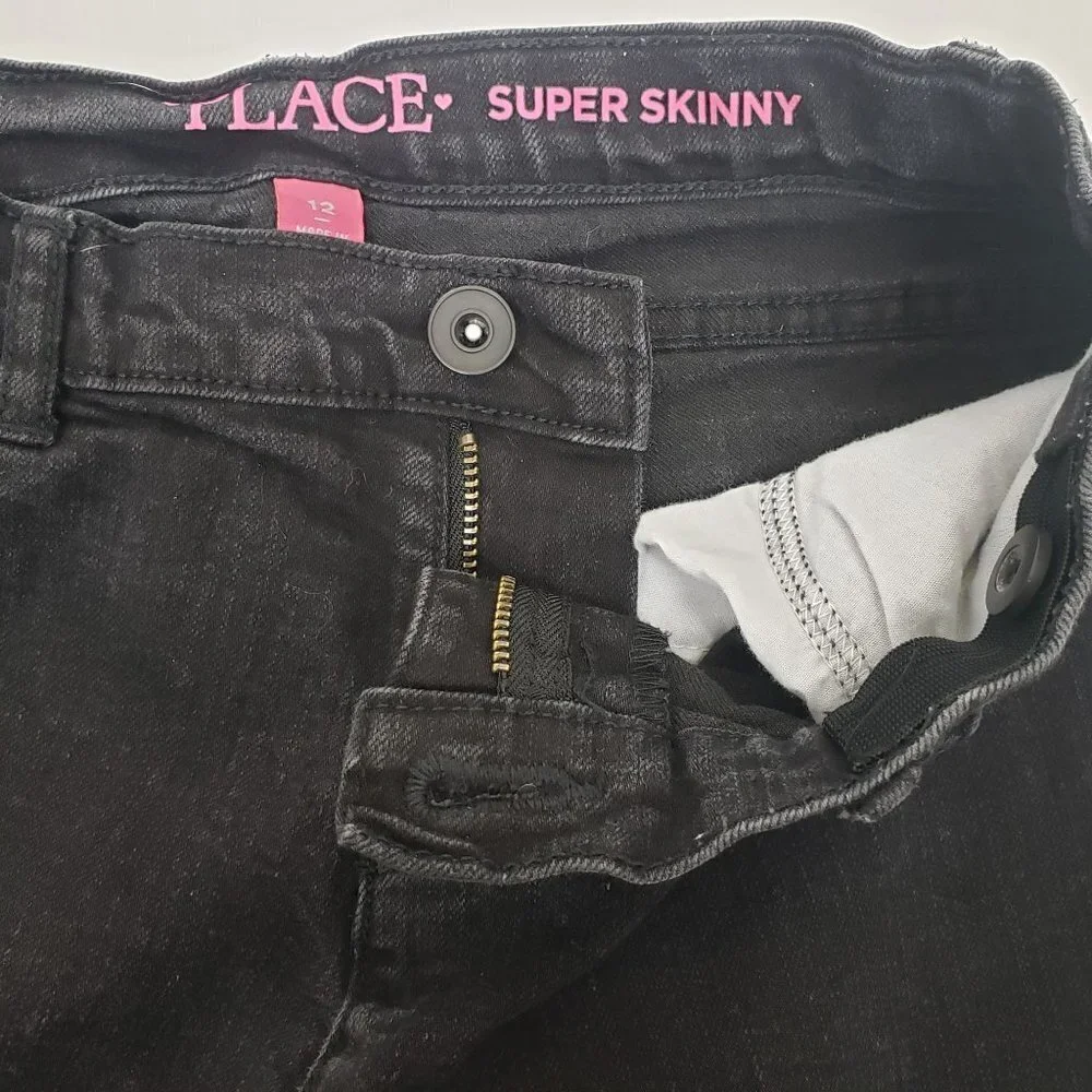 The Children's Place Jeans Super‎ Skinny Black Girl's Size 12